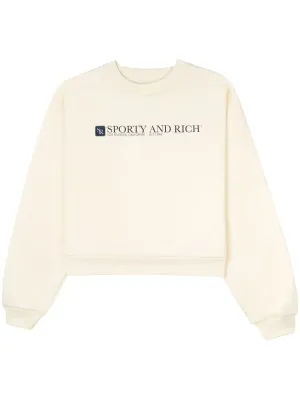logo-print cropped sweatshirt
