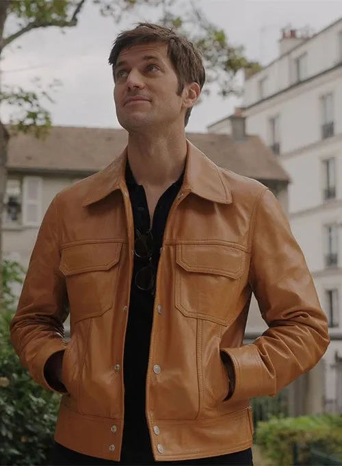 LUCAS BRAVO EMILY IN PARIS LEATHER JACKET
