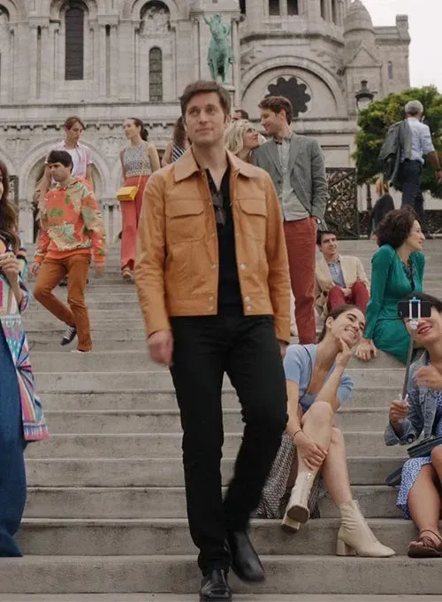 LUCAS BRAVO EMILY IN PARIS LEATHER JACKET