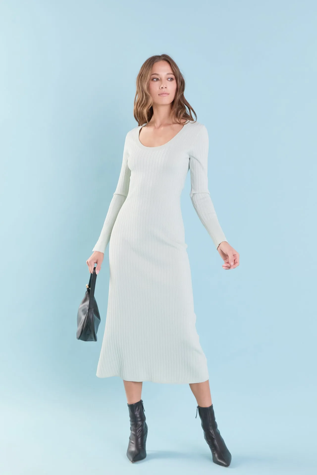 Lurex Sweater Midi Dress