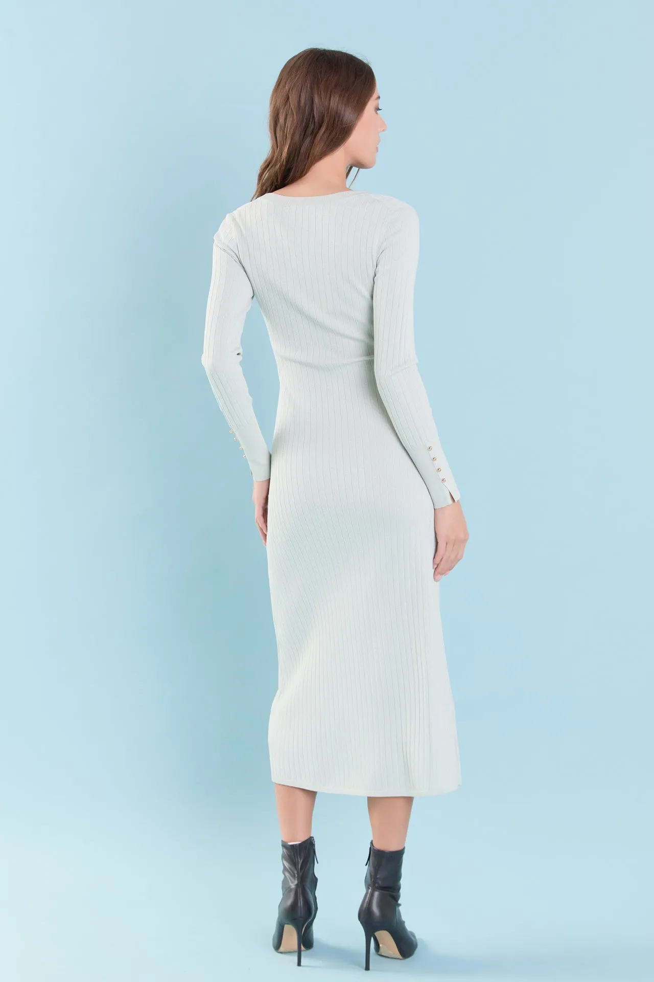 Lurex Sweater Midi Dress