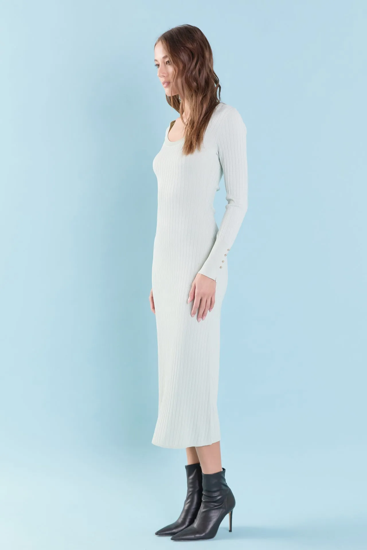 Lurex Sweater Midi Dress