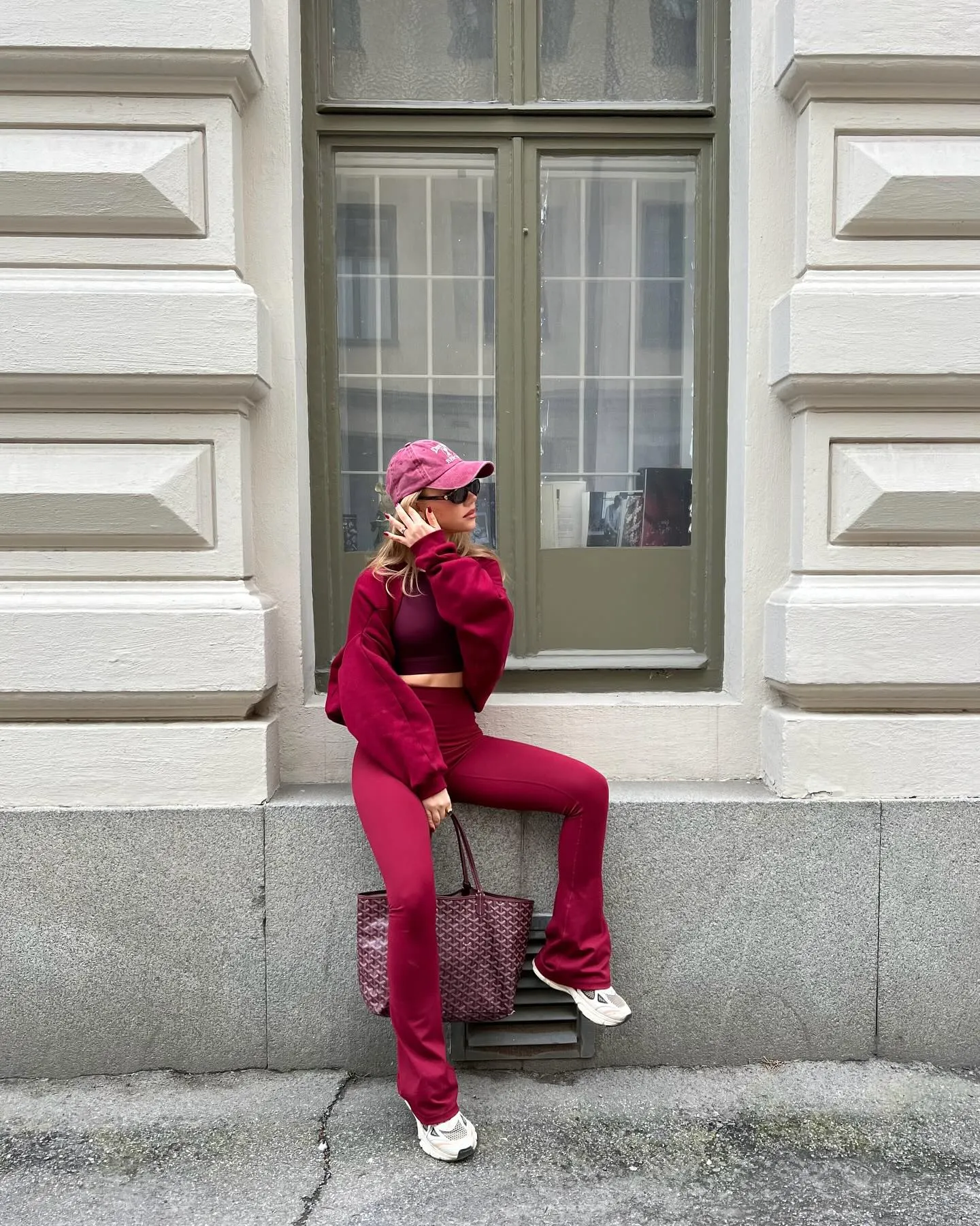 Lux Flare Pants - Burgundy