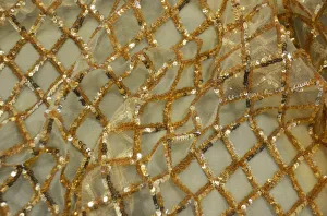 Luxury Glitz Sequins Lace Fabric | Bridal Lace Fabric | 54" Wide | Multiple Colors | Sequins Fabric by the Yard |