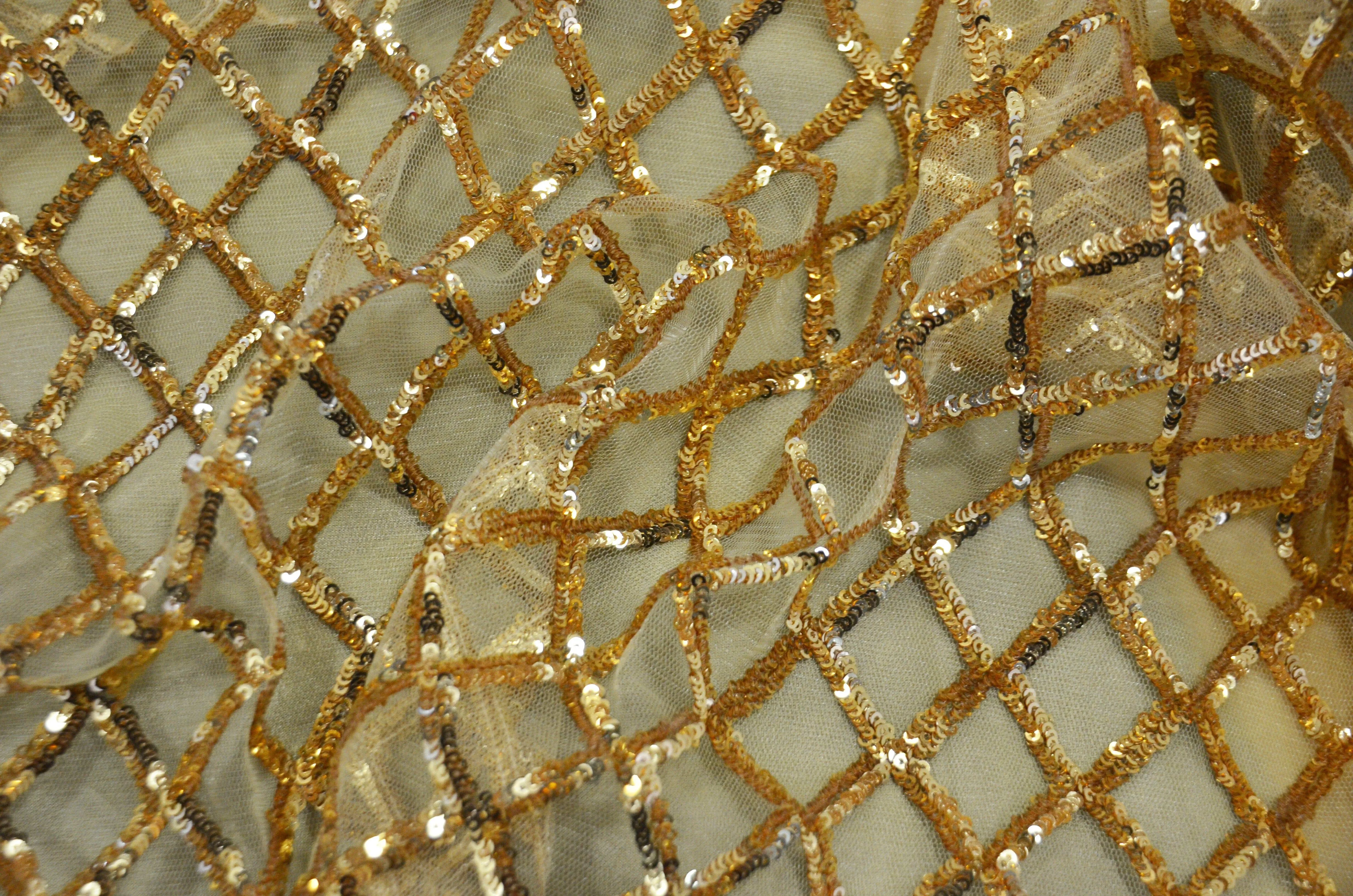 Luxury Glitz Sequins Lace Fabric | Bridal Lace Fabric | 54" Wide | Multiple Colors | Sequins Fabric by the Yard |