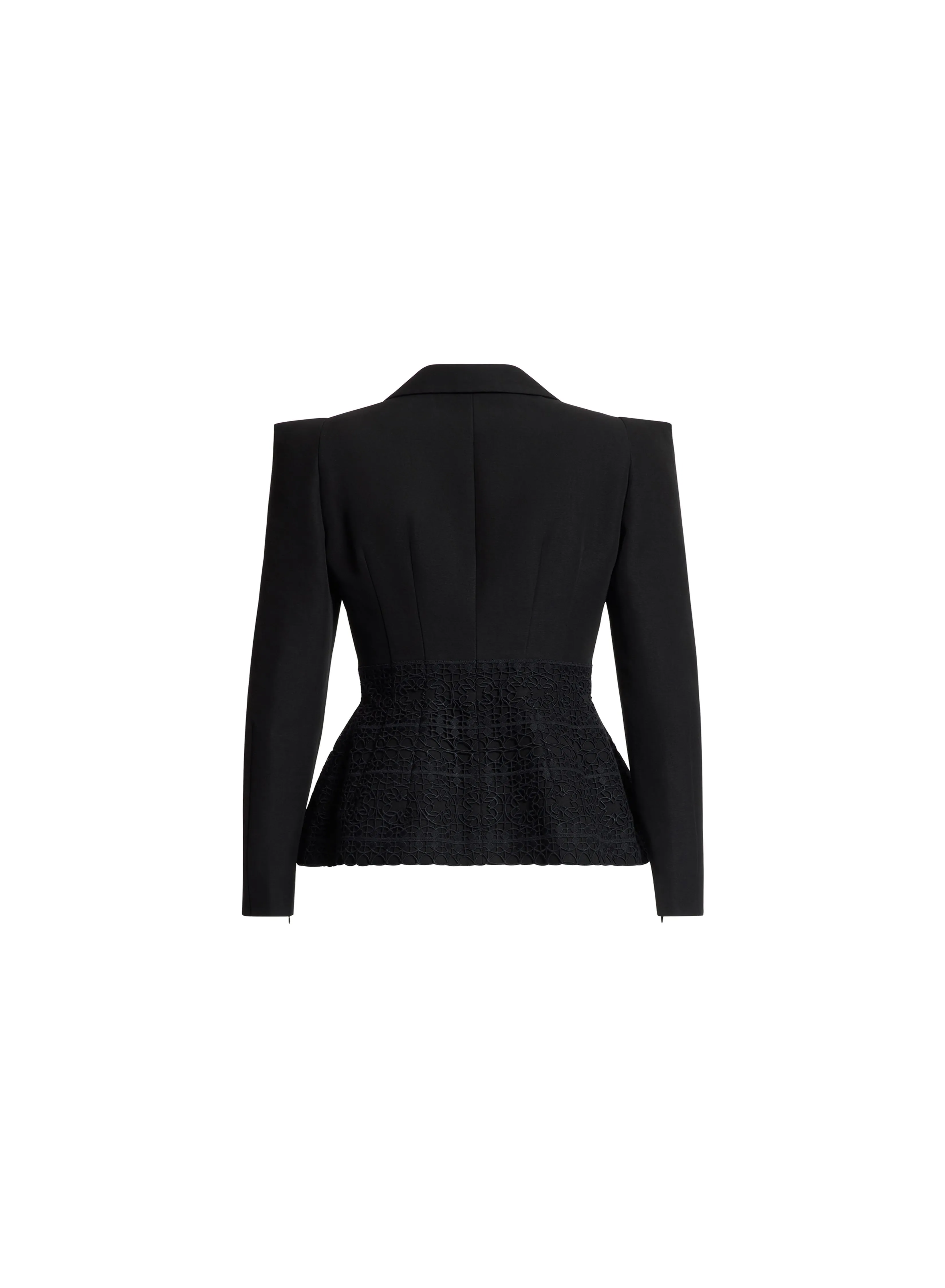 Macramé Peplum Blazer
