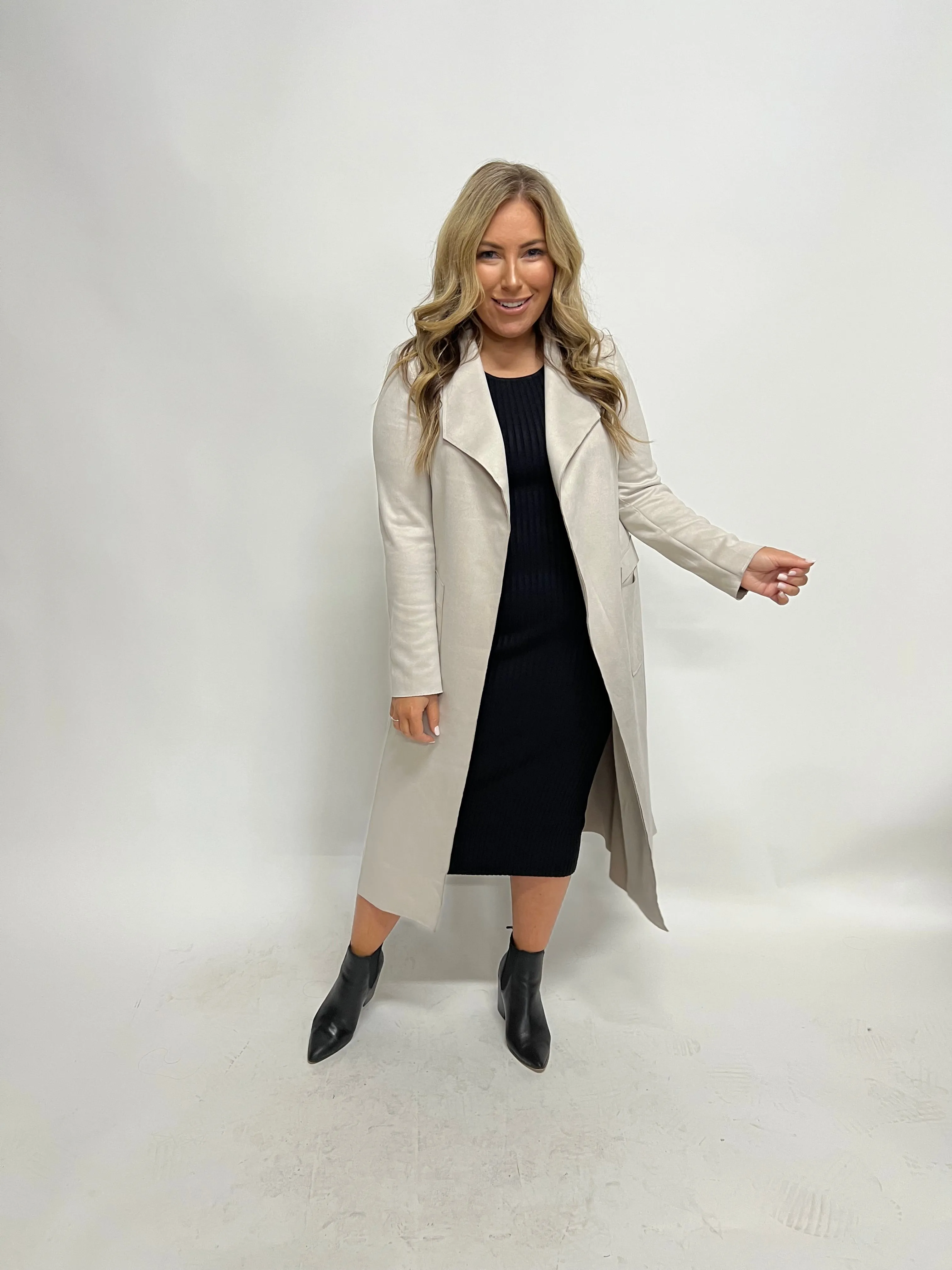 MADISON  MAXI  JACKET- SILVER GREY
