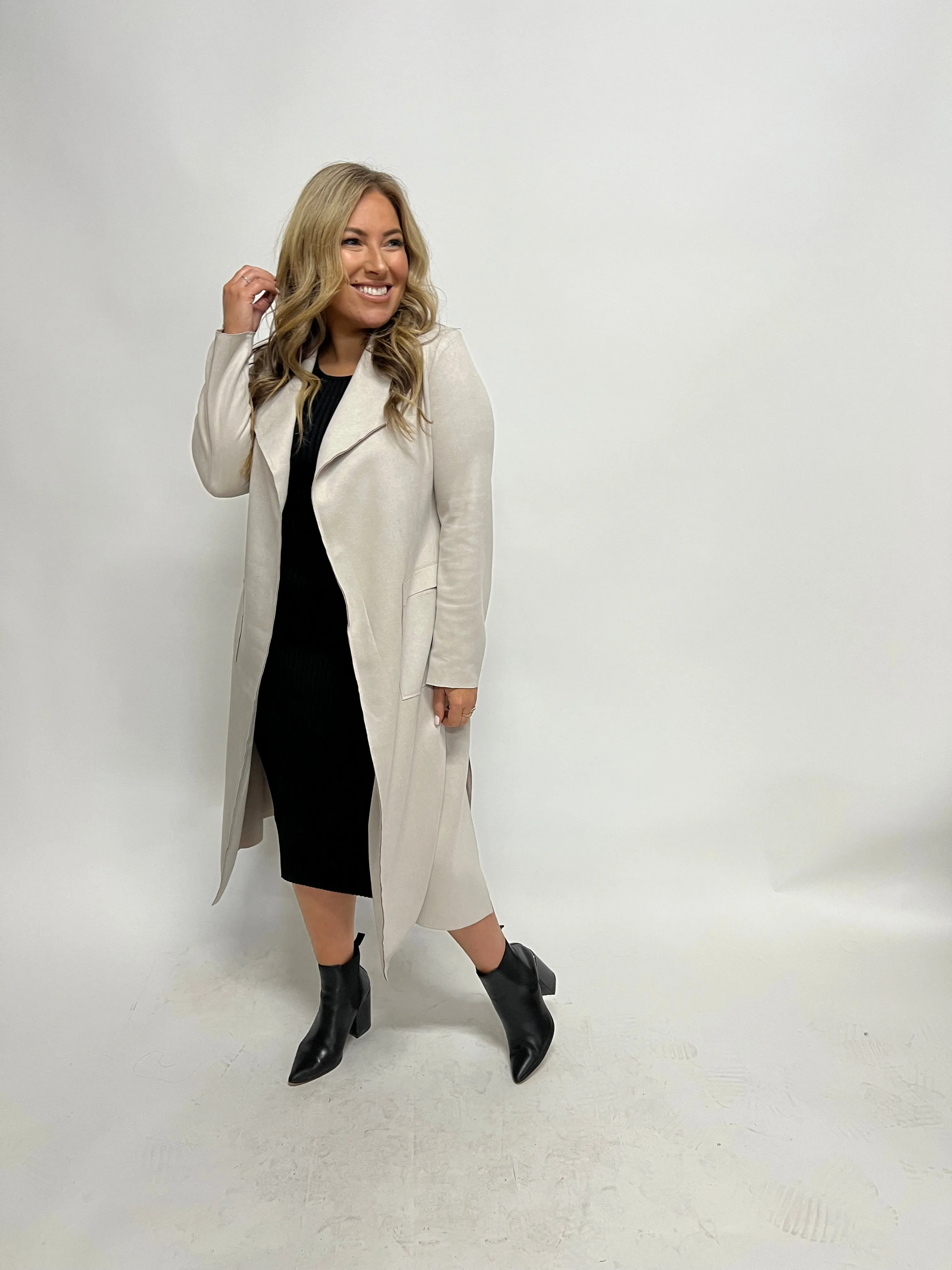 MADISON  MAXI  JACKET- SILVER GREY