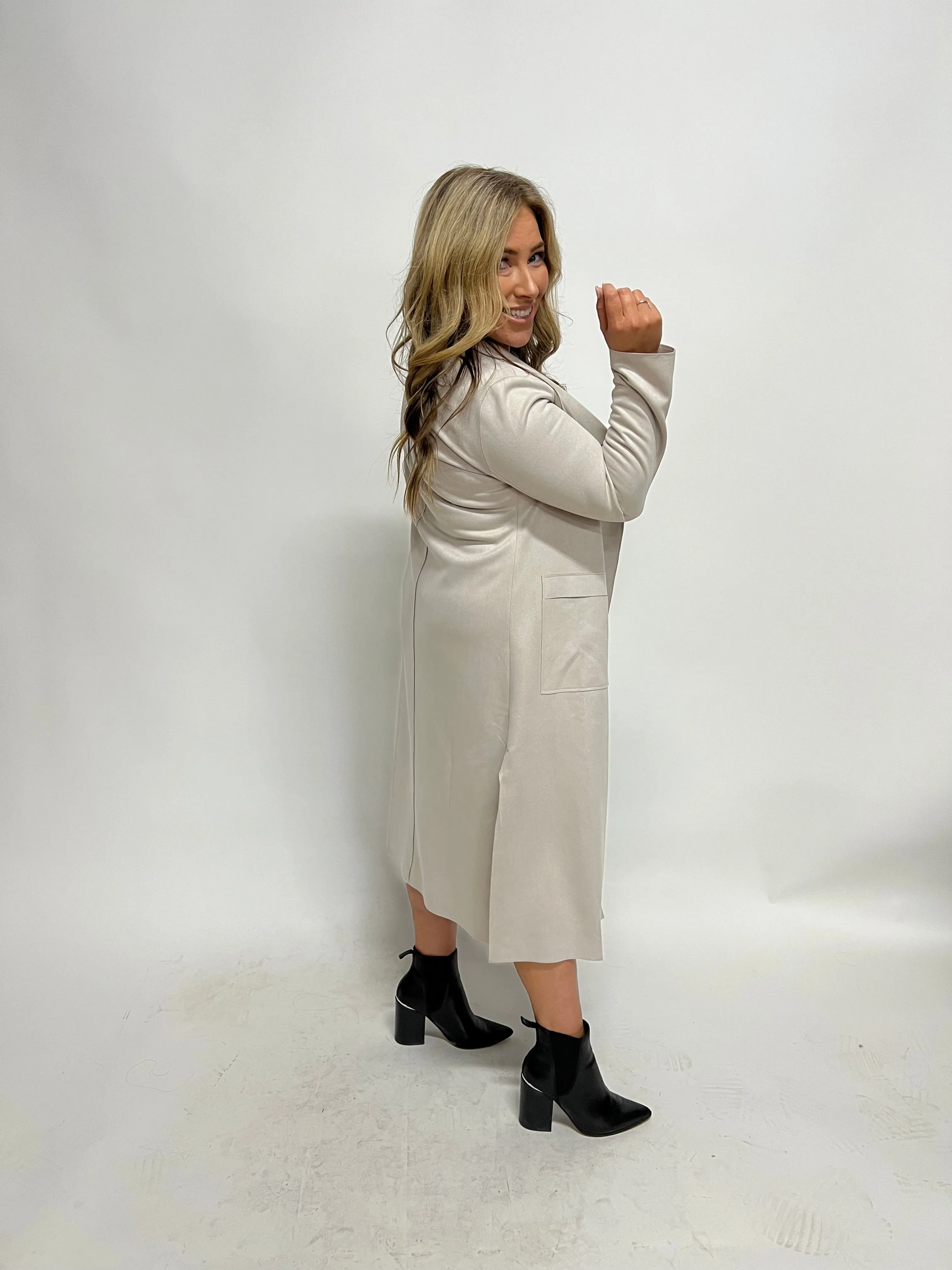 MADISON  MAXI  JACKET- SILVER GREY