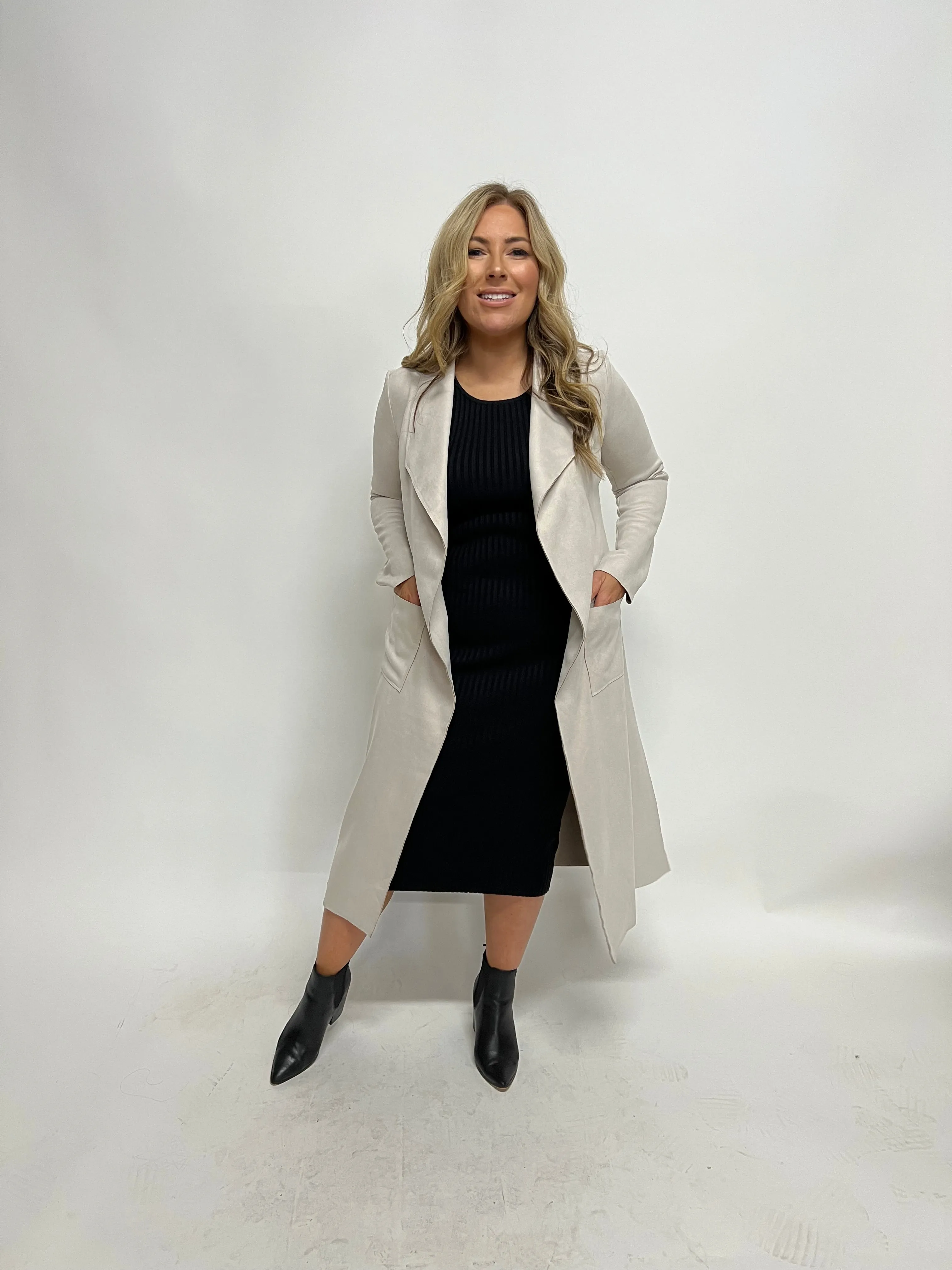 MADISON  MAXI  JACKET- SILVER GREY