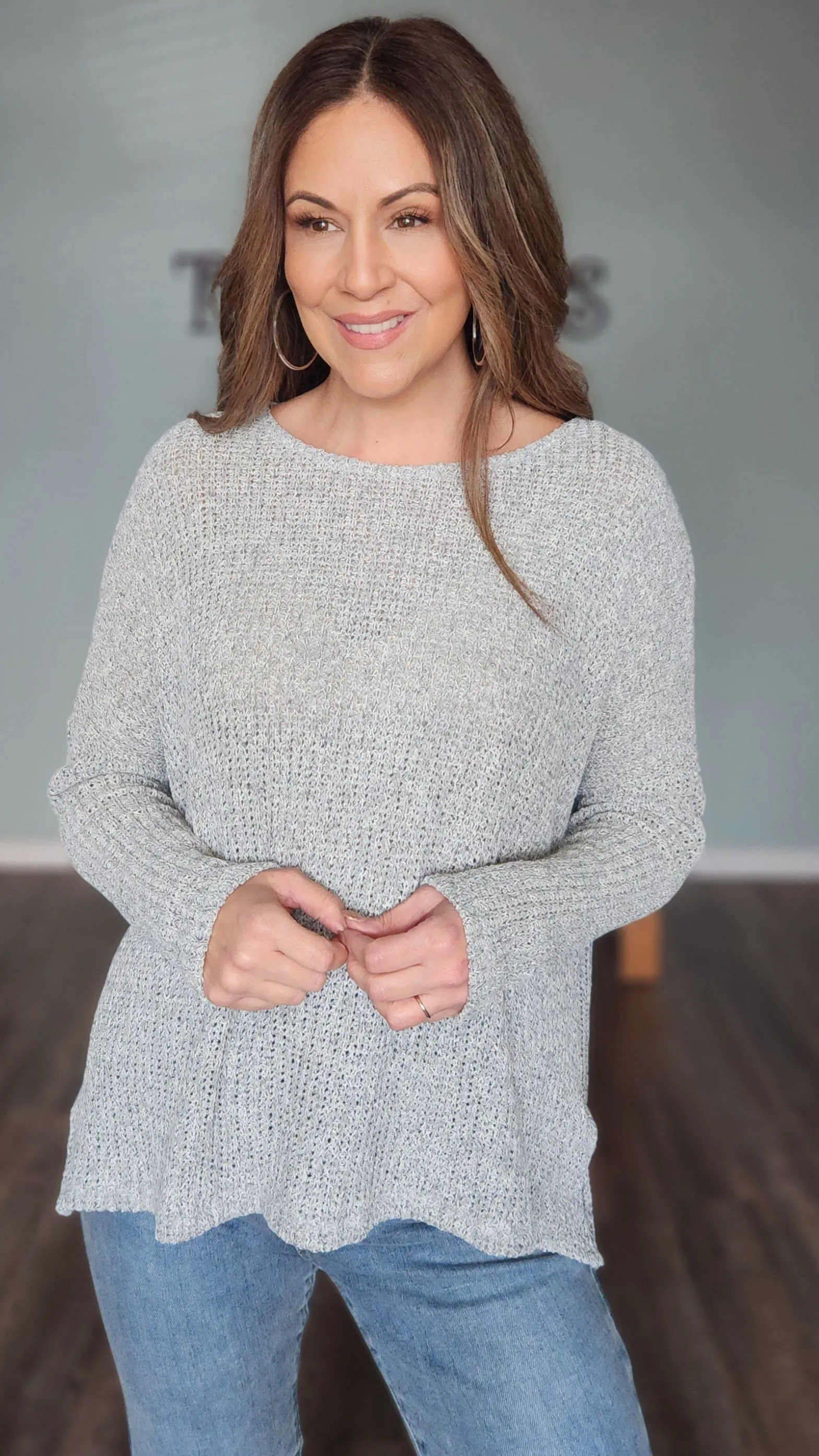Make It Easy Sweater- Silver Grey