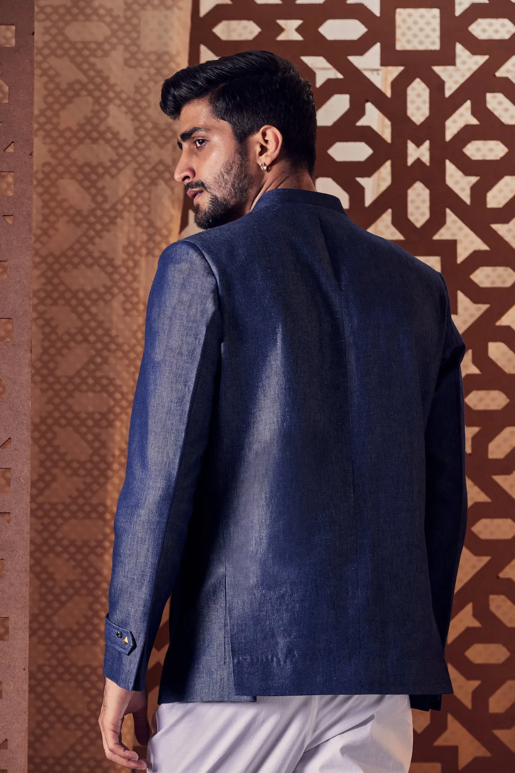 Men's Blue Denim Blazer