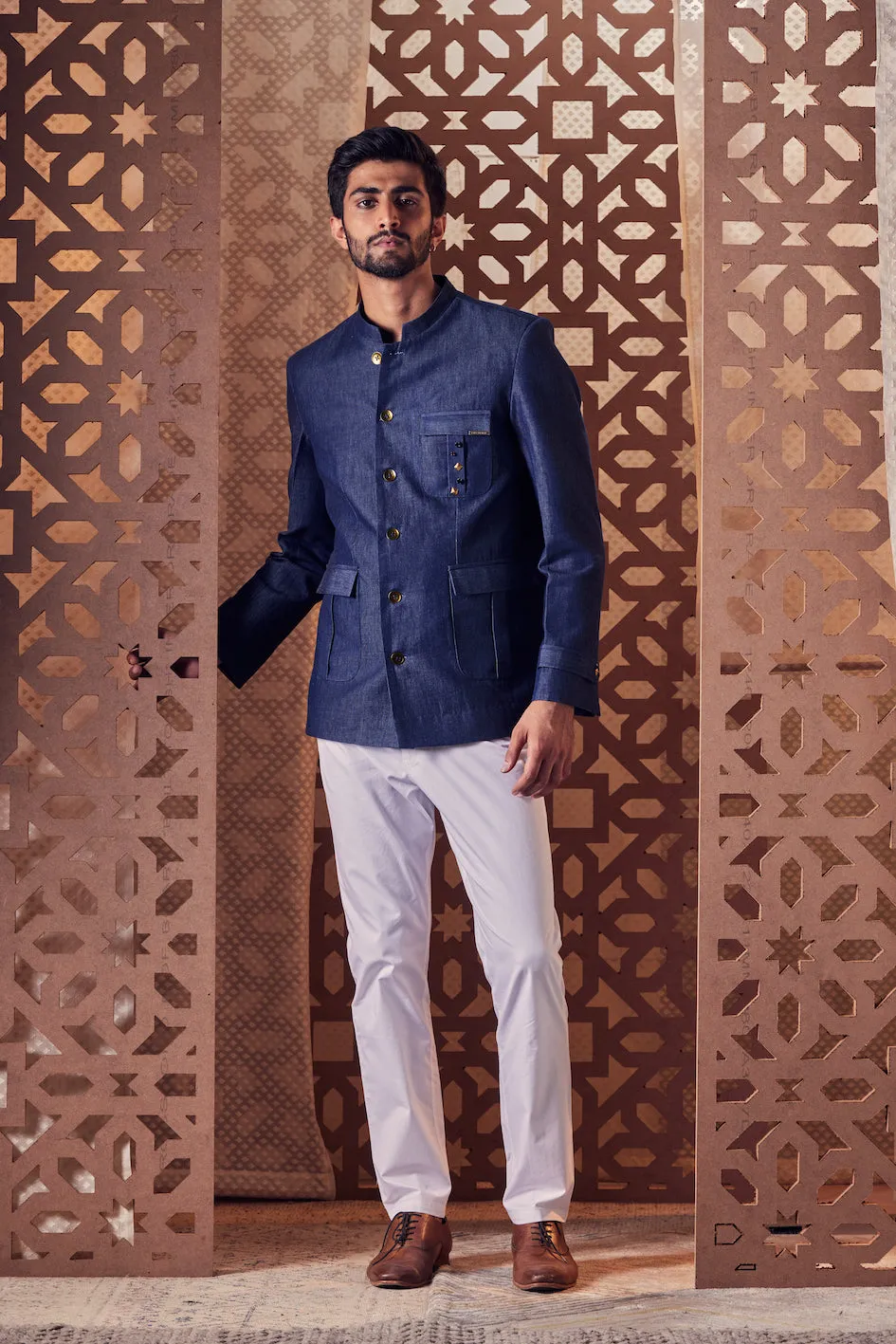 Men's Blue Denim Blazer