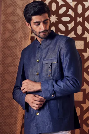 Men's Blue Denim Blazer