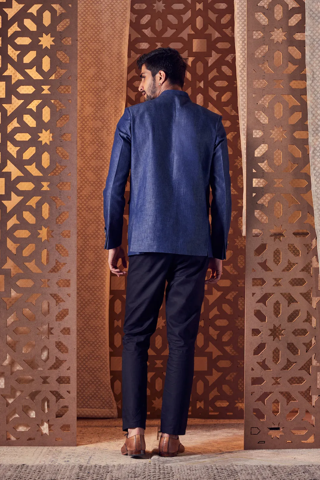 Men's Blue Denim Blazer