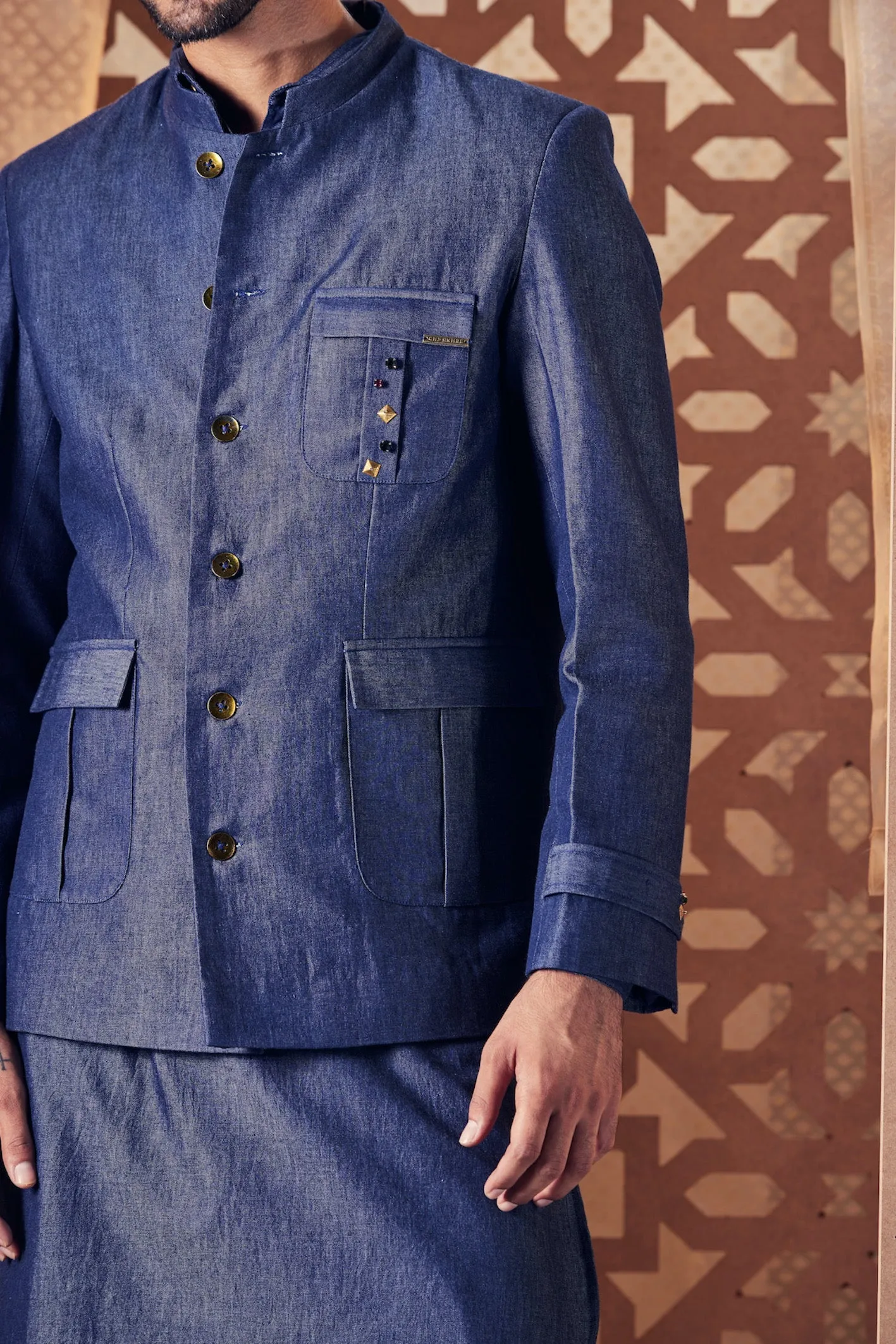 Men's Blue Denim Blazer