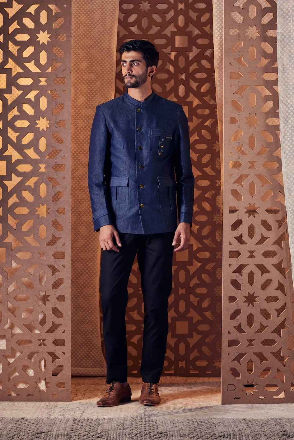 Men's Blue Denim Blazer