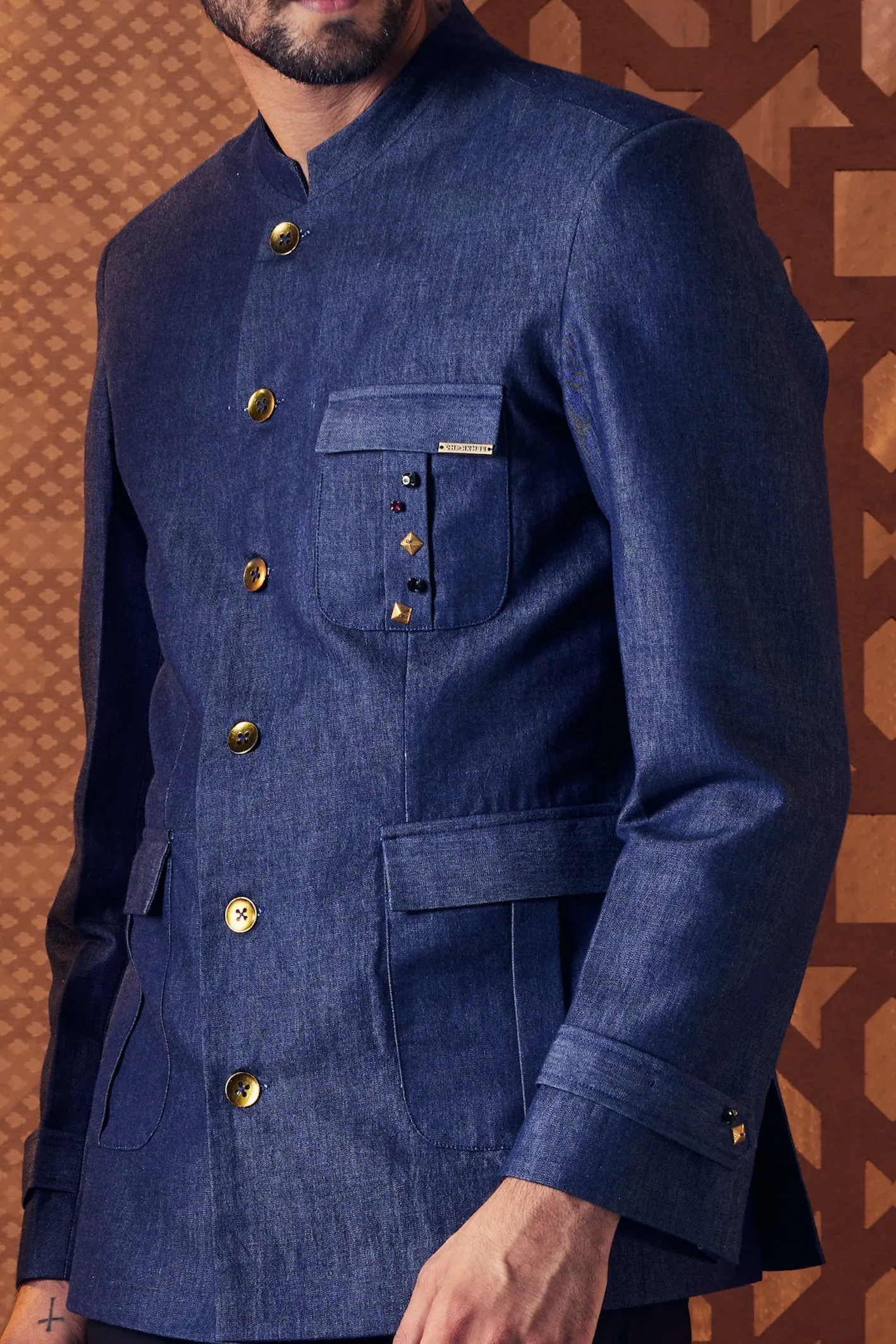 Men's Blue Denim Blazer