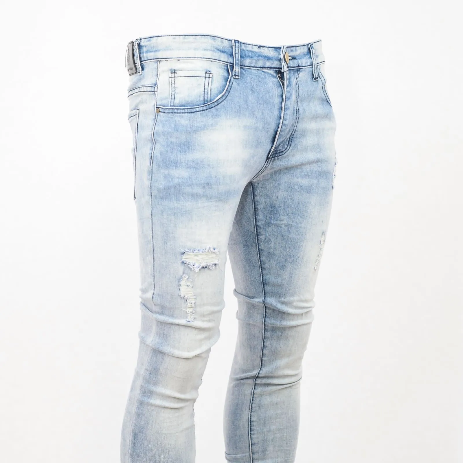 Men's Washed Ripped Jeans