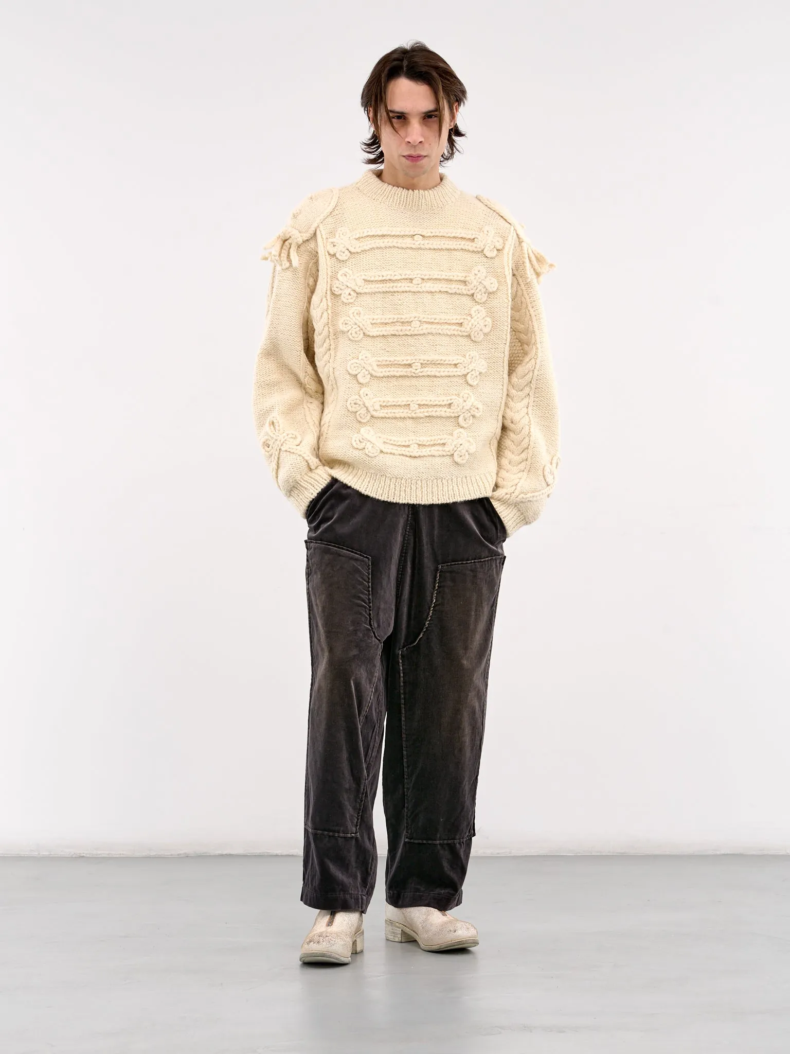 Napoleon Hand Knit Sweater (K2411KN138-ECRU)
