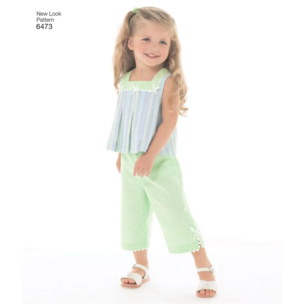 New Look Pattern 6473 Toddler Separates