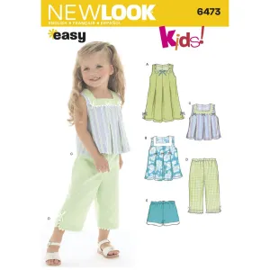 New Look Pattern 6473 Toddler Separates