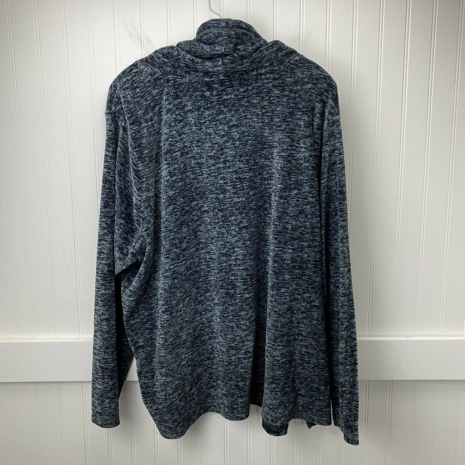 Nicole Miller Drawstring Cowl Neck Sweater Sz 3X Women Dark Gray Marled Soft EUC