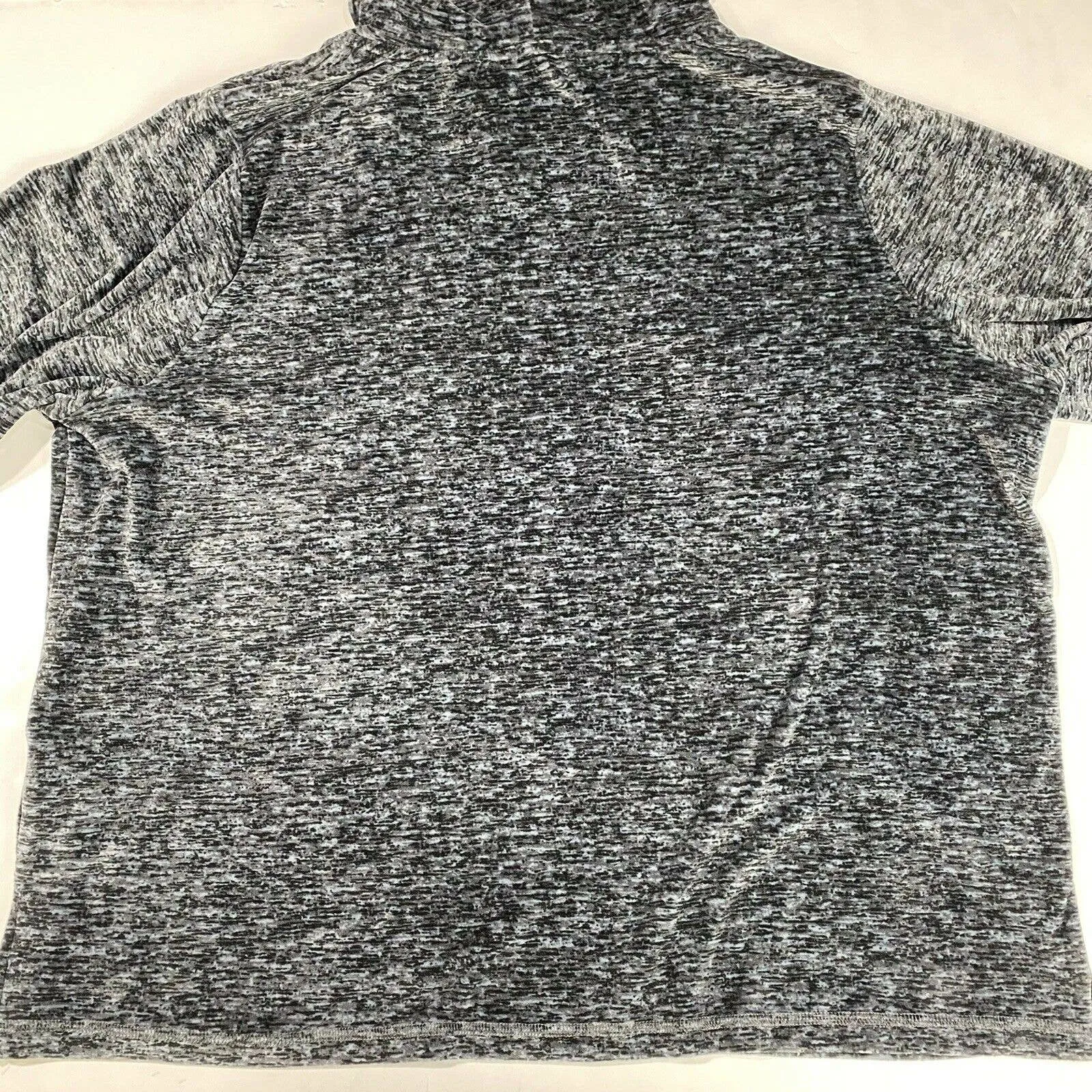 Nicole Miller Drawstring Cowl Neck Sweater Sz 3X Women Dark Gray Marled Soft EUC