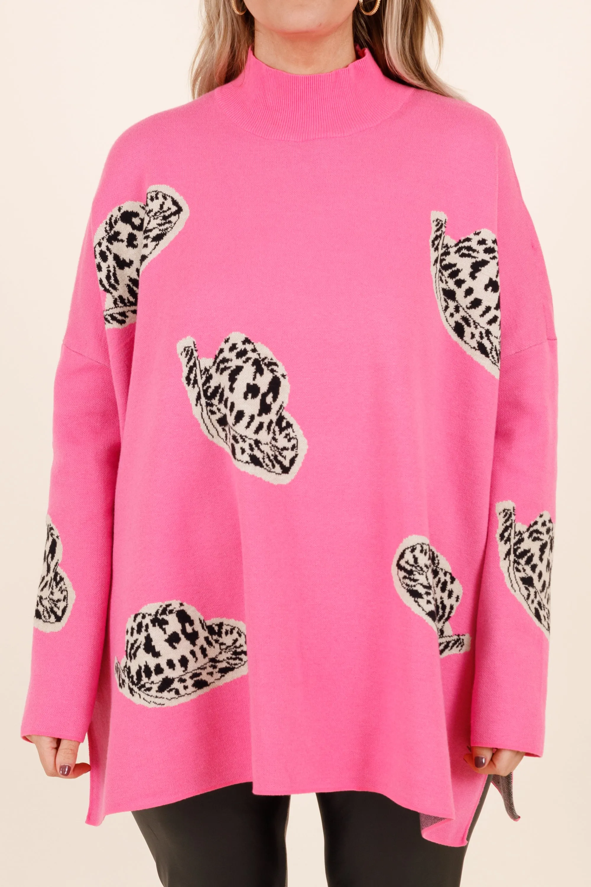 Nobody Around Sweater, Pink