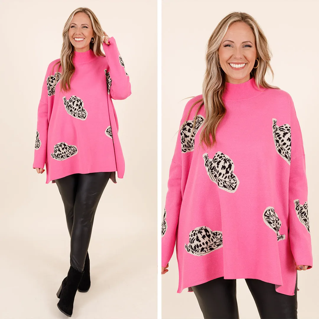 Nobody Around Sweater, Pink