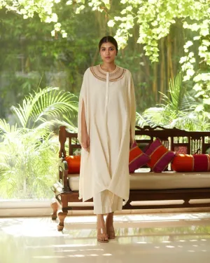 Off White Khadi Cotton Kurta Pant Set
