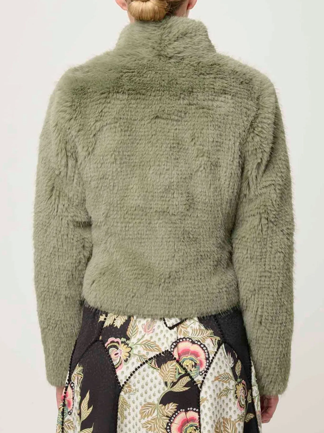 ONCE WAS REINA FAUX FUR JACKET
