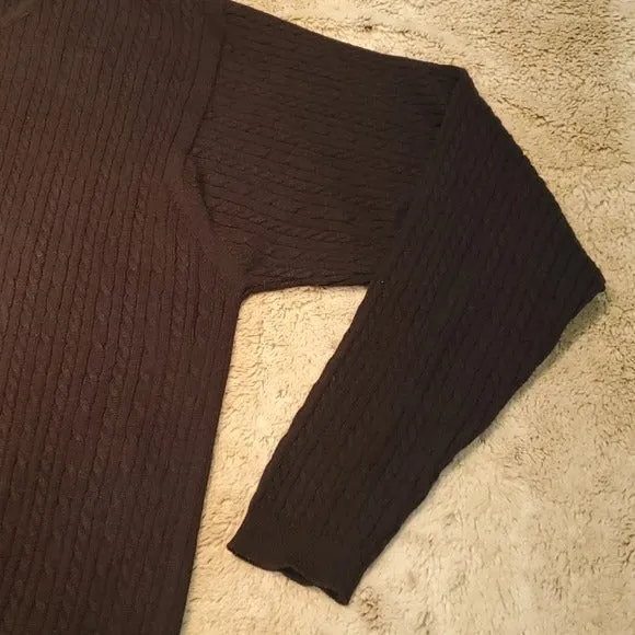 Pendleton Dark Navy Crew Neck Cable Knit Sweater Size L