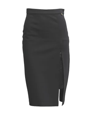 Ponte Side Slit Skirt