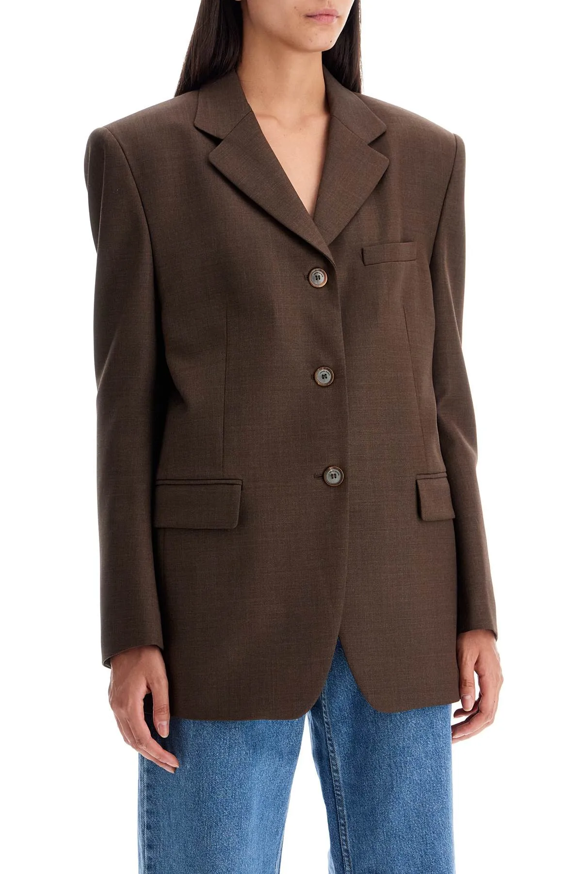 "oversized three-button bl