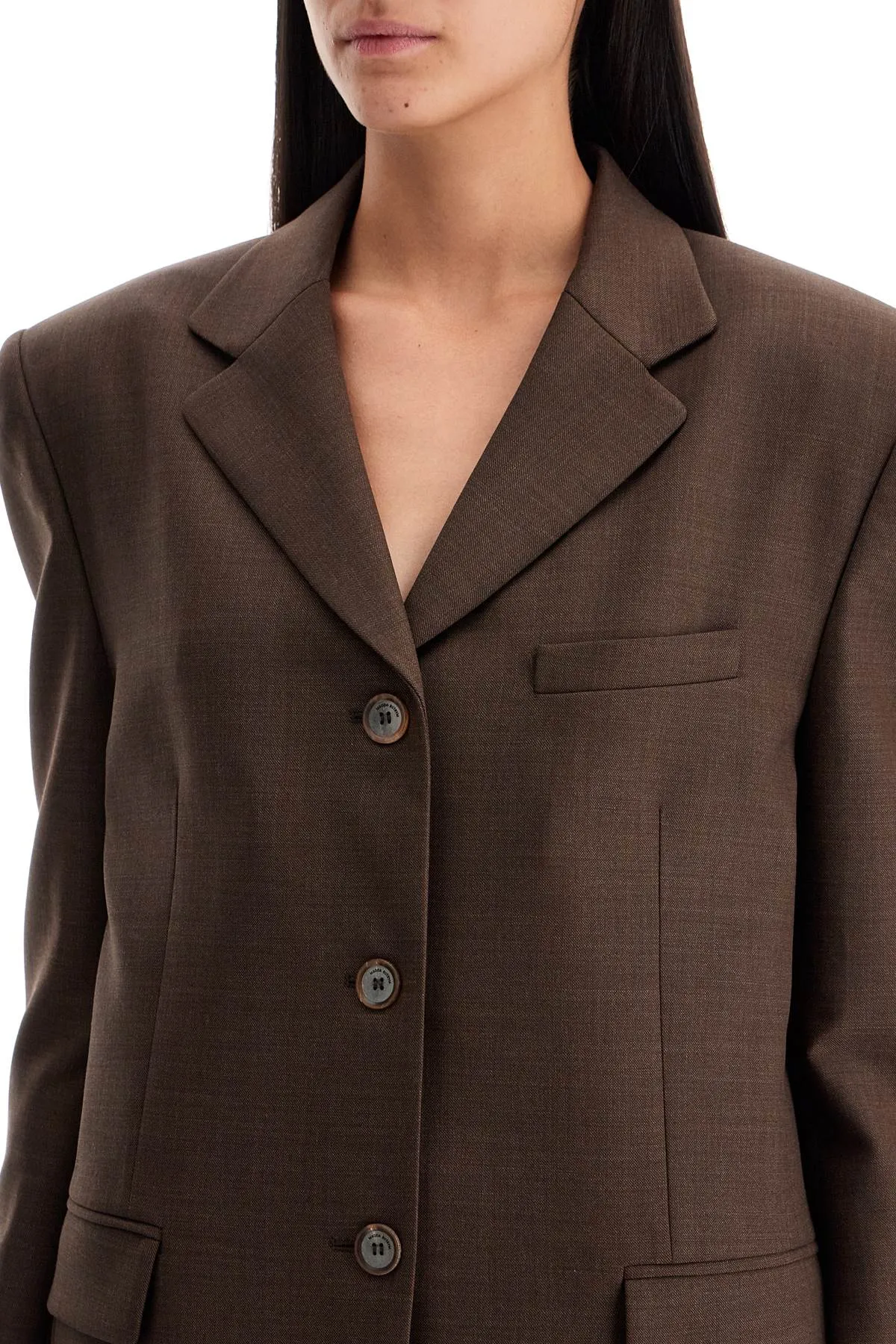 "oversized three-button bl