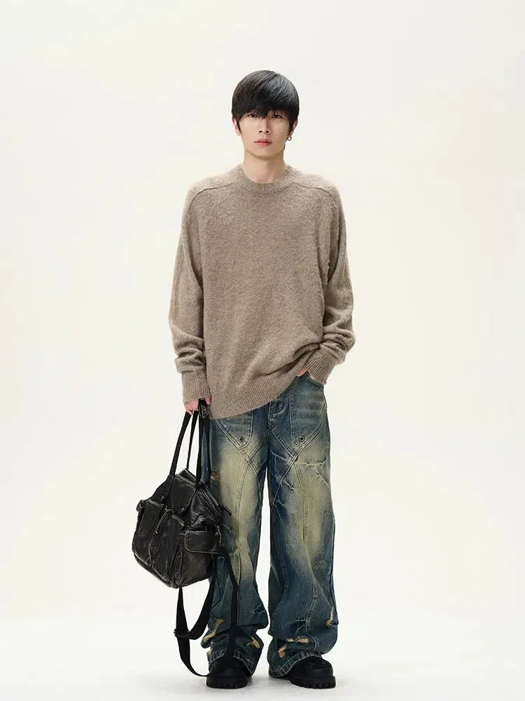 Relaxed Fit Crew Neck Sweater