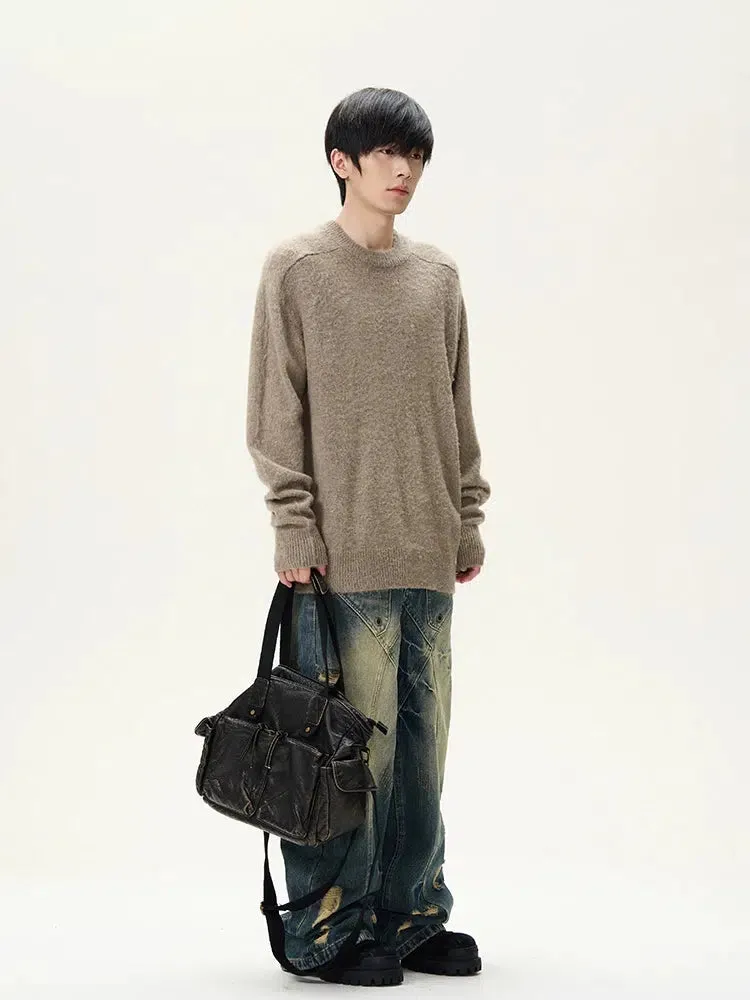 Relaxed Fit Crew Neck Sweater