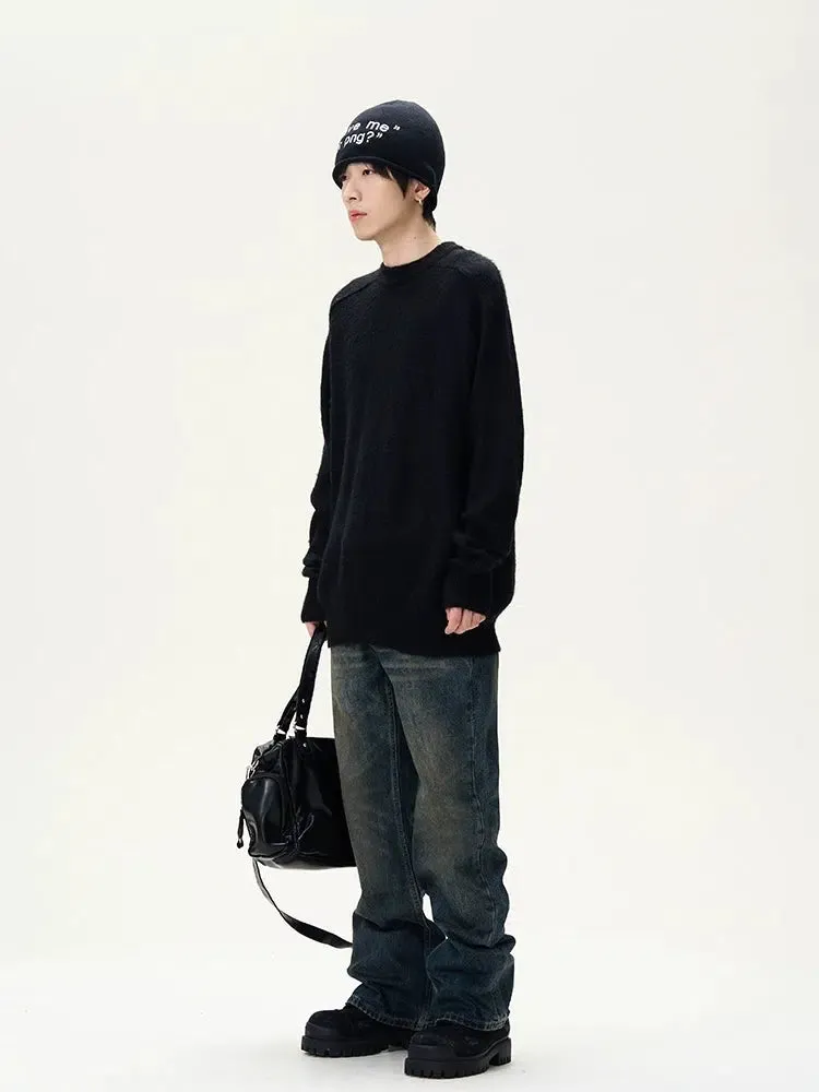 Relaxed Fit Crew Neck Sweater