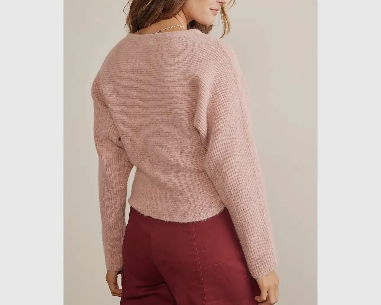 Relaxed Stylish Fit Thick Sweater Top With Waist Tie LAST ONE!