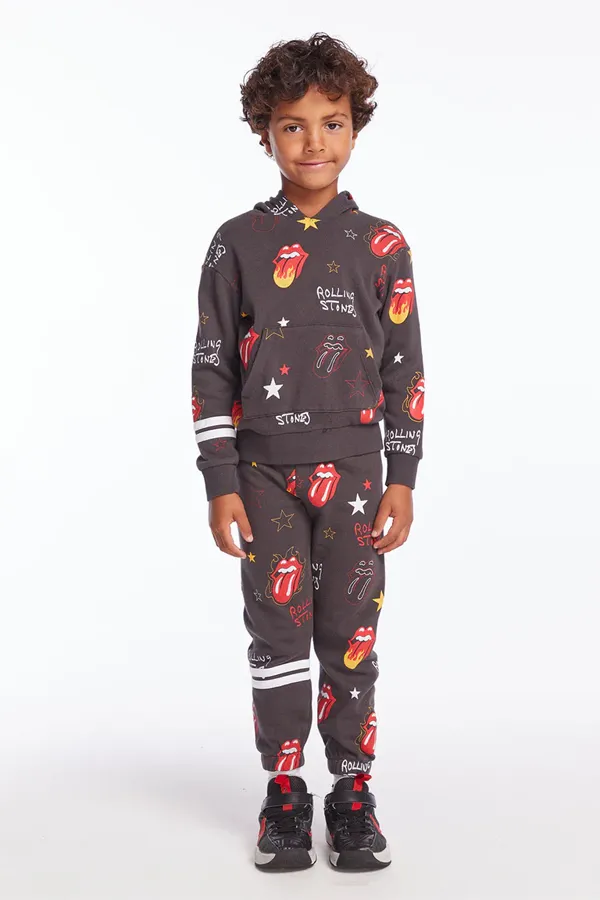 Rolling Stones Stars Hoodie | Vintage Black