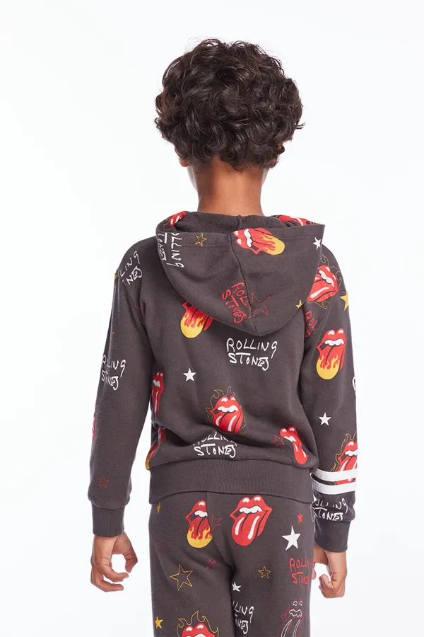 Rolling Stones Stars Hoodie | Vintage Black