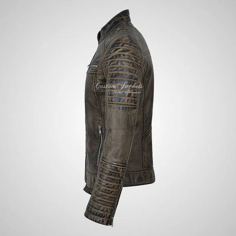 SERA Women Leather Biker Jacket Soft Waxed Real Leather