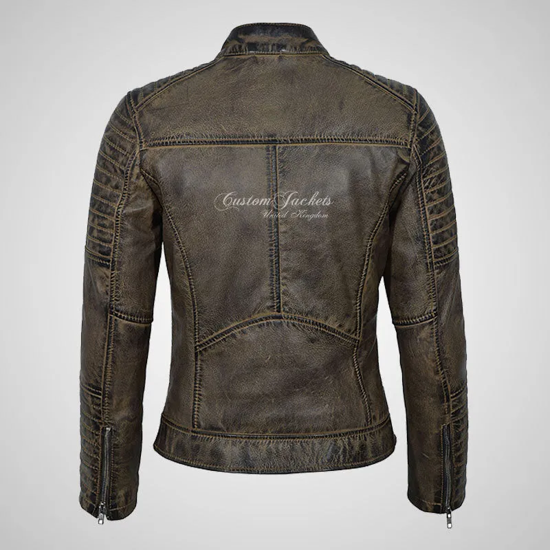 SERA Women Leather Biker Jacket Soft Waxed Real Leather