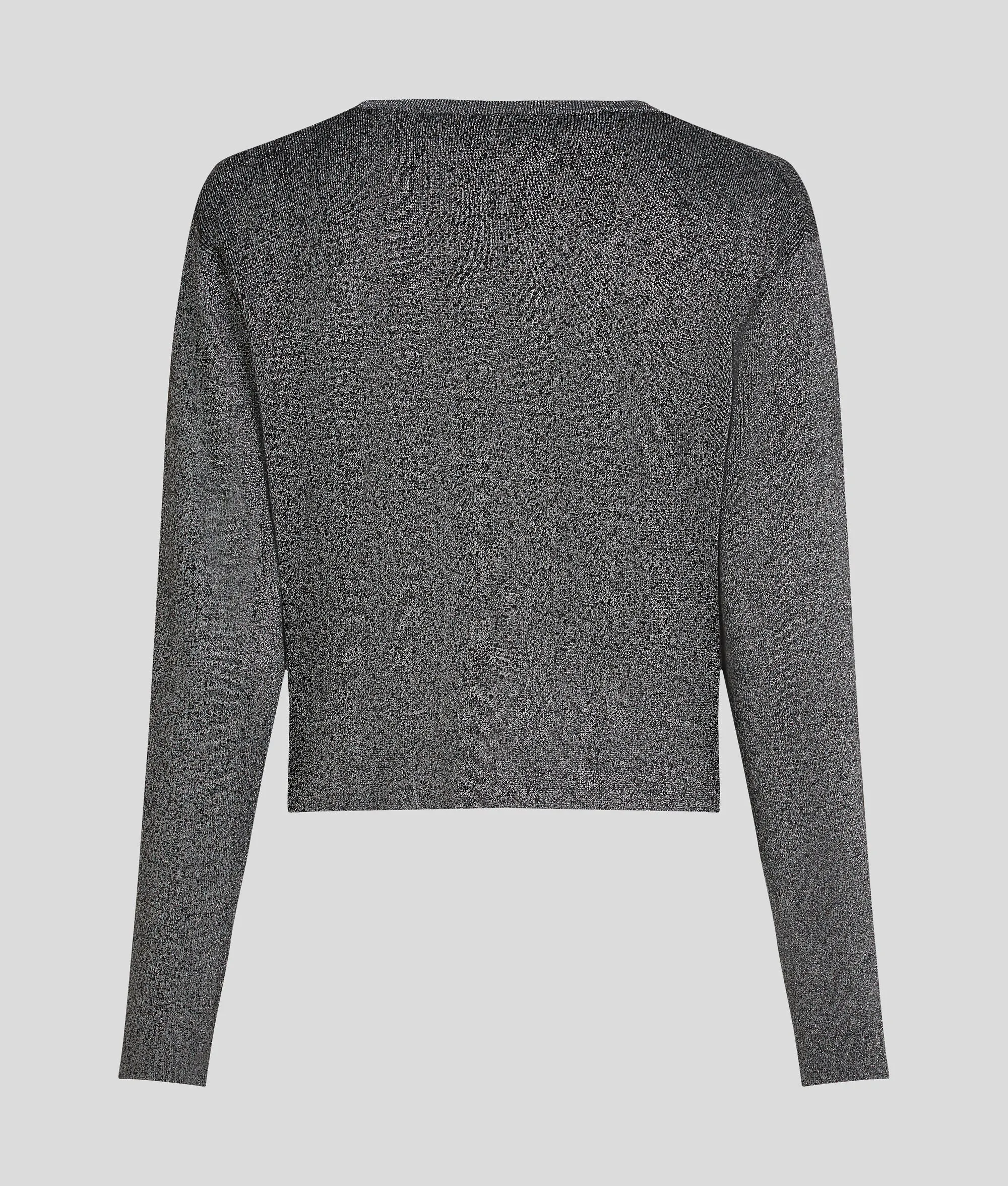 SILVER LUREX KNITTED CARDI