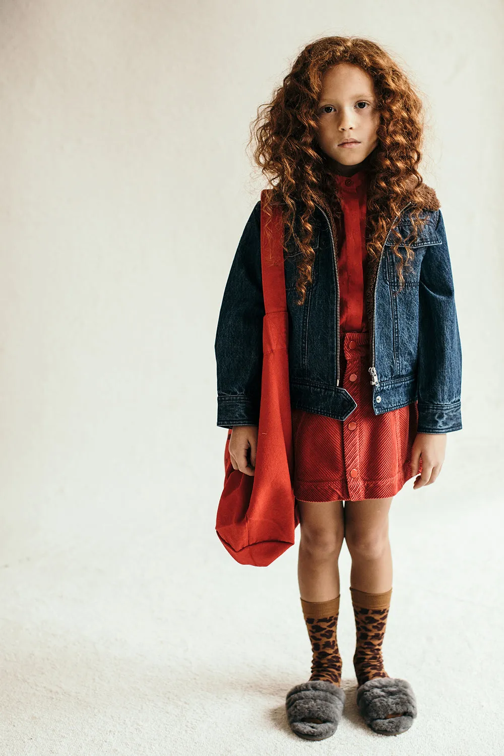 Skirt Aline Panel Red Jumbo Cord