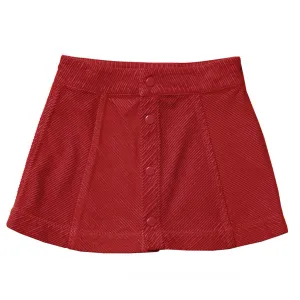 Skirt Aline Panel Red Jumbo Cord