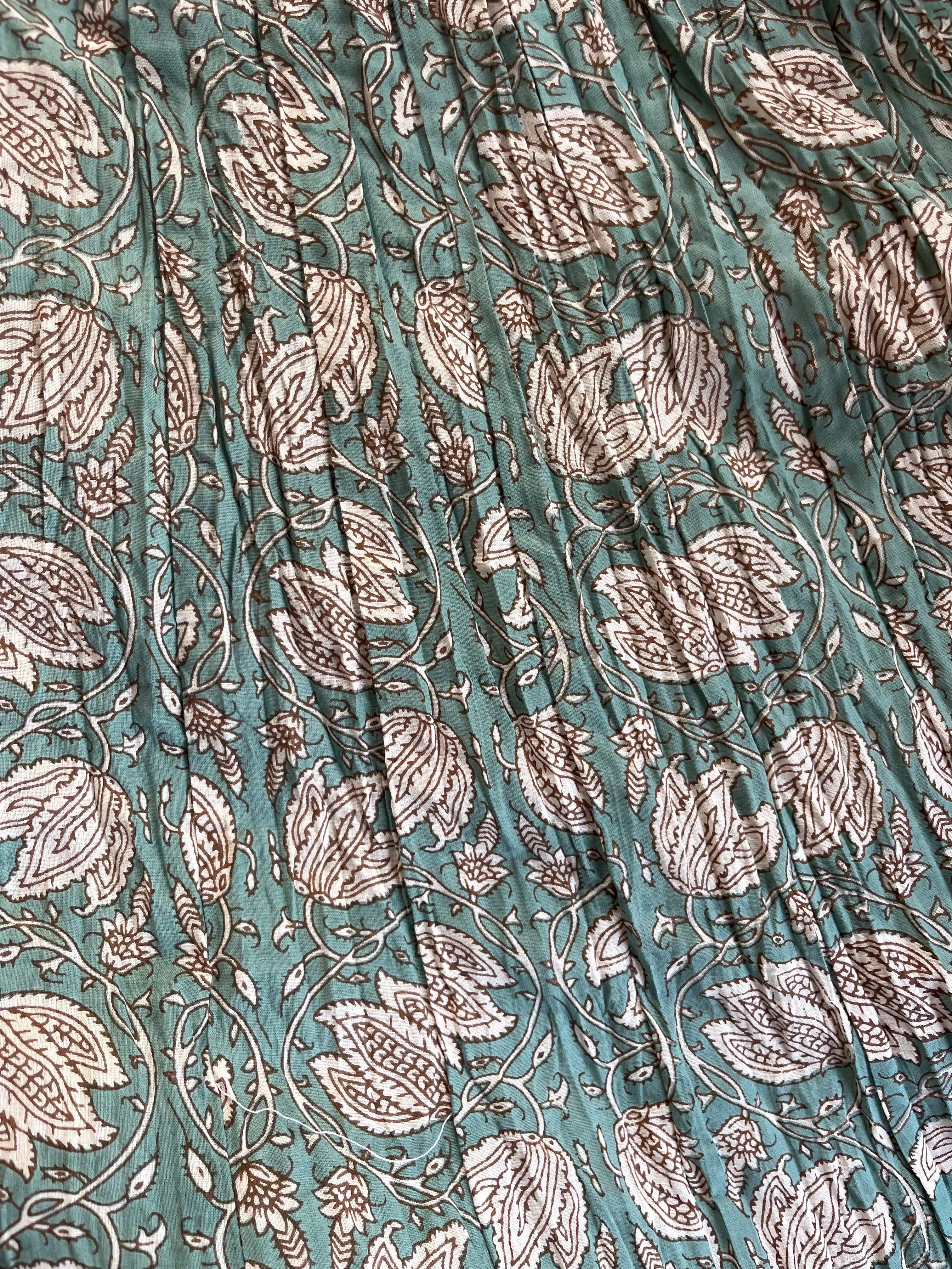 SKIRT - Floral Soft Teal