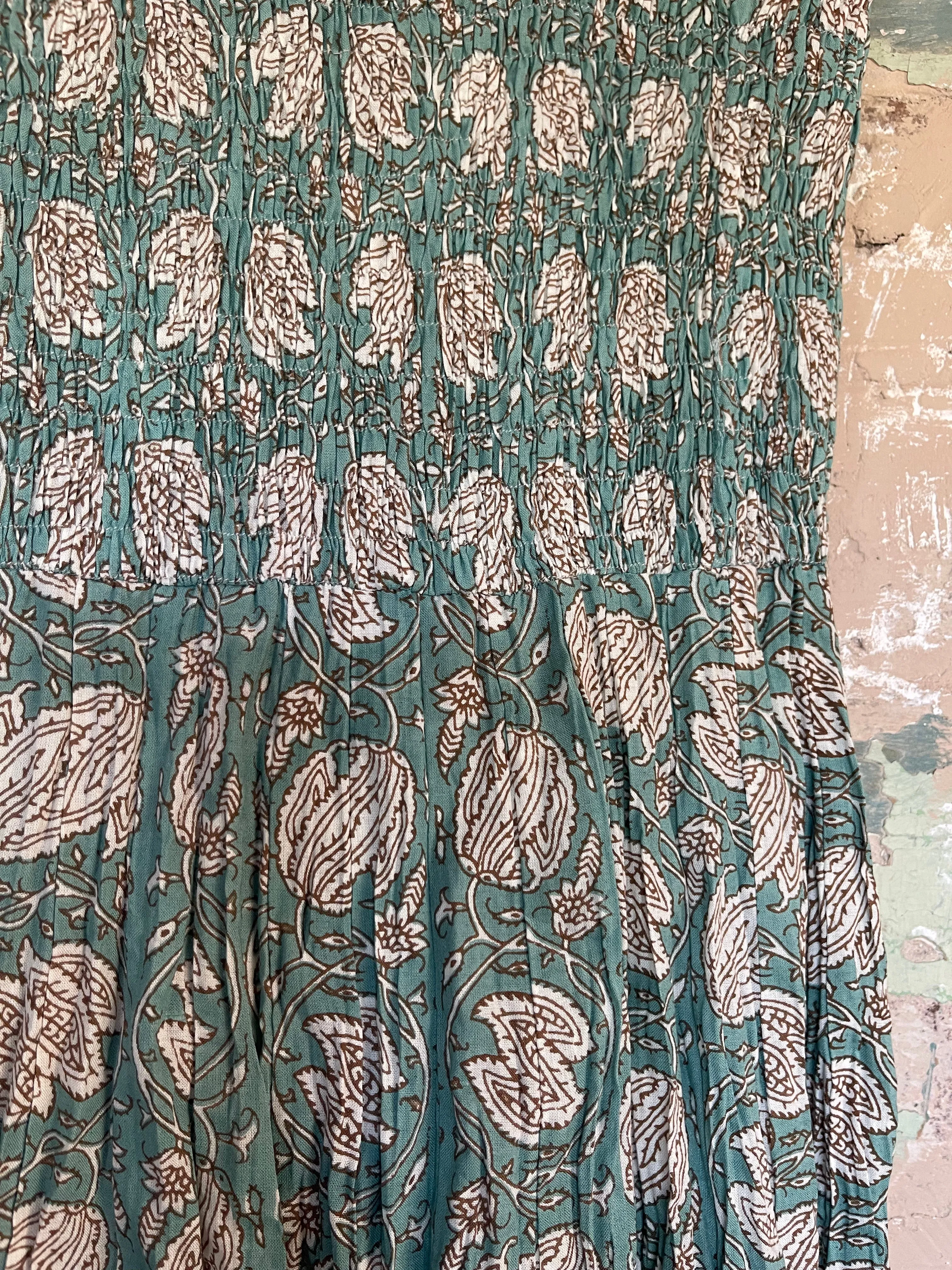 SKIRT - Floral Soft Teal