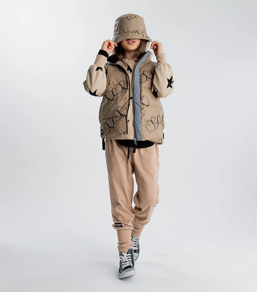 skull patch light pants